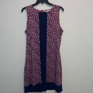 Navy and pink floral dress size large